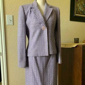 Purple and grey skirt suit set! Liz Claiborne 6